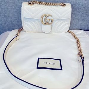 Gucci GG Marmont Mini Bag, white